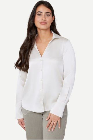 Renuar Woven Blouse, Oyster Renuar