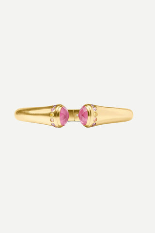 Julie Vos Rainbow Demi Cuff, Iridescent Tourmaline Pink