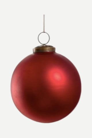 Park Hill Antique Matte Ruby Glass Ball Ornament, Medium