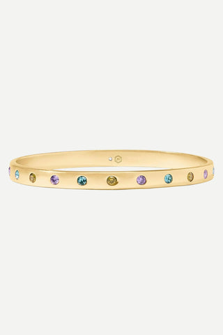 Julie Vos Rainbow Medium Bangle Bracelet, Blue Twilight JULIE VOS