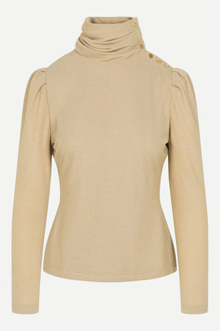 Emily McCarthy Tessa Top, Metallic Gold Knit - Monkee's of the Village