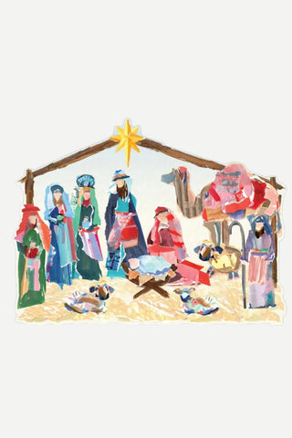 Rosanne Beck Collections, Posh Die Cut Placemat, Nativity Scene