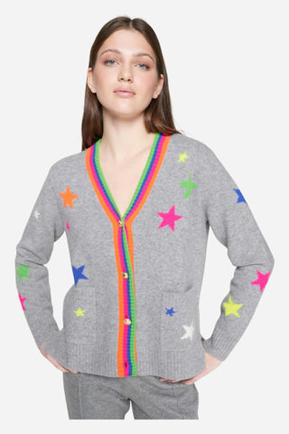 Vilagallo Alina Stars Cardigan, Grey Vilagallo