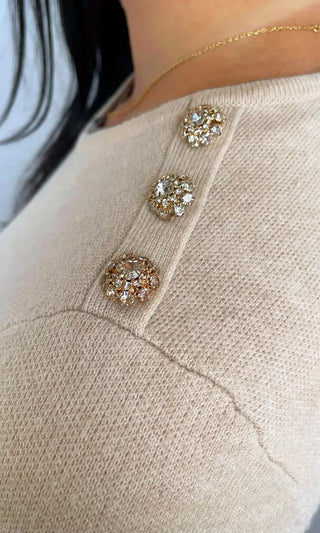 Generation Love Panache Peplum Sweater, Beige Generation Love