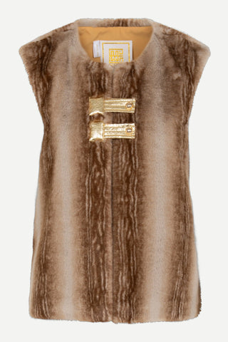Emily McCarthy Roxy Vest, Faux Fur Emily McCarthy