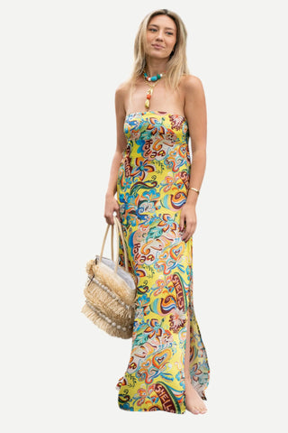 La Vida Riley The Emory, Strapless Dress in Swirly Shells La Vida Riley