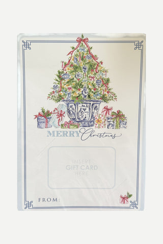 Rosanne Beck Collections, Gift Card Greeting, Hand Painted Merry Christmas Tree