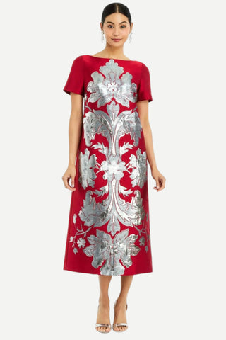 Mestiza Adria Midi Dress, Burgundy Arbor