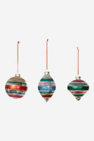 Park Hill Collection Retro Stripe Ball/Finial Ornament