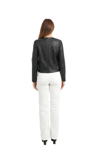 Love Token Julie Leather Jacket, Black LOVE TOKEN
