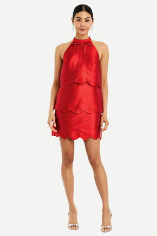 Mestiza Cannes Convertible Mini Dress, Rose Red