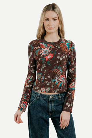 Love the Label Sarafina Tee, Charlotte Floral Print LOVE THE LABEL