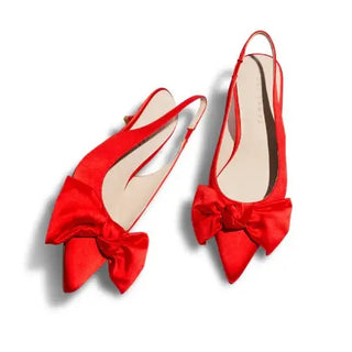 Yosi Samra Elise Sling Back Heel, Red Yosi Samra