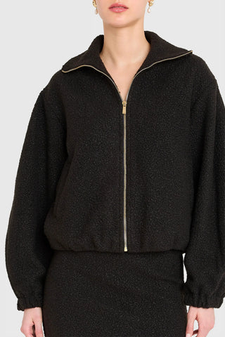 Amanda Uprichard Como Bomber Jacket - Black AMANDA UPRICHARD