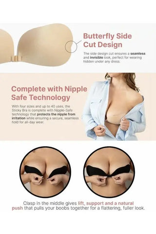 Sticky Boobs Sticky Bra, Nude Sticky Boobs