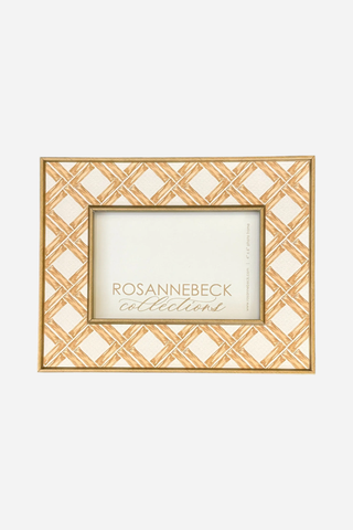 Rosanne Beck Collections, 4x6 Frame, Gold Bamboo Trellis, Gold