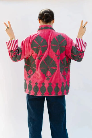 Eleanor James Sargeant Pepper Crew Jacket, Pink Ringo Eleanor James