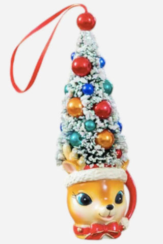 Park Hill Retro Sisal Tree Ornament, Rudolf
