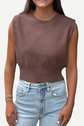 Kerisma Issa Sweater Top - Mocha KERISMA INC.