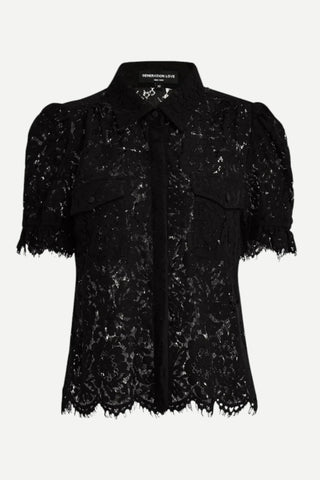 Generation Love Mina Burn-Out Shirt, Black Generation Love