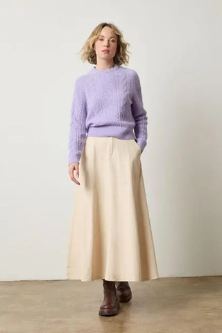 Lilla P Mixed Stitch Pullover, Lavender LILLA P