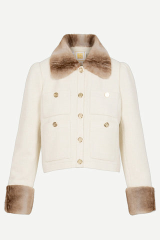 Emily McCarthy Lady Jacket, Winter White Chenille Boucle Emily McCarthy