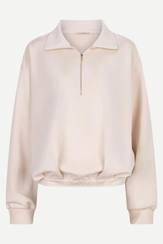 Esqualo Balloon Hem Modal Sweater, Natural Esqualo