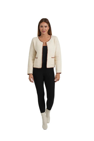 Love Token Marissa Cropped Cardigan, Cream LOVE TOKEN