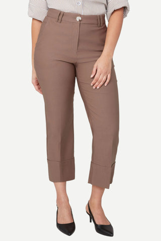 Renuar Woven Crop Pant, Fossil Renuar