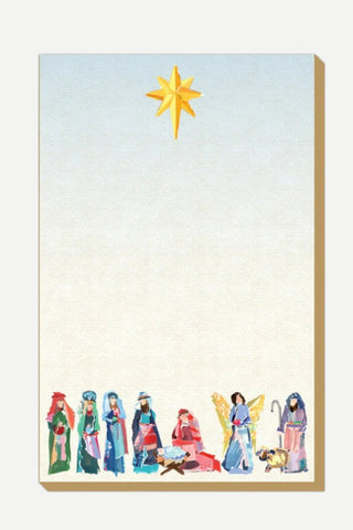 Rosanne Beck Collections, Luxe Large Notepad, Nativity Scene