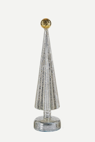 Zodax LED Tree w/ Globe Finial- Silver w/ Gold 14.5"
