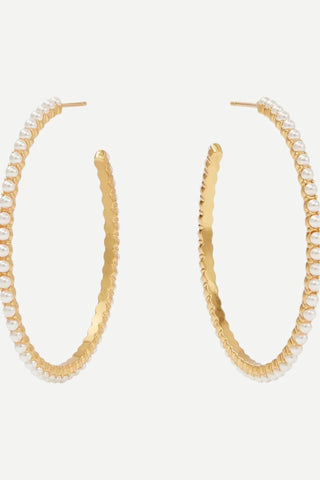 Julie Vos Juliet Hoop, Large Pearl