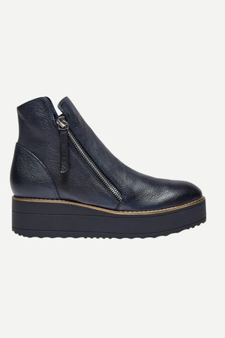 Silent D Nene Leather Boot, Black/Black