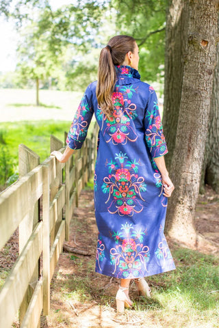 House of MBR Bouvier Long Dress, Aramenta Blue