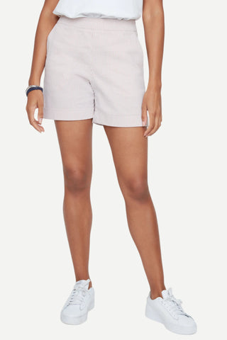 Renuar Seersucker Stripe Short, Mocha Renuar