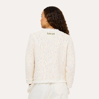 Kerri Rosenthal Fringe Beau-Lero Cardigan, Natural