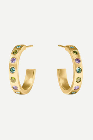 Julie Vos Rainbow Small Hoop Earring, Blue Twilight