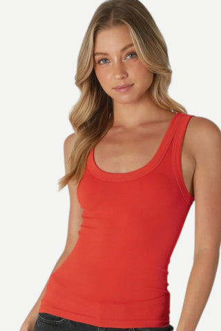 NikiBiki Reversible Ribbed Tank Top, Red