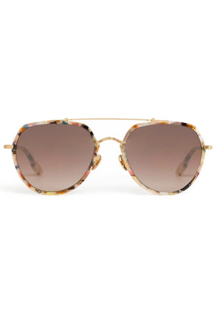 Krewe Beau Baker 18K Titanium + Gelato Mirrored Sunglasses