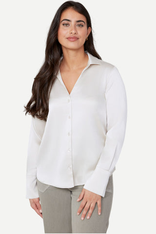 Renuar Woven Blouse, Oyster