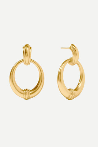 Julie Vos Portofino Doorknocker Earring, Gold