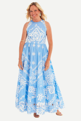 CK Bradley Trocadero Maxi Dress, Bandana Peri - Monkee's of the M CK Bradley Trocadero Maxi Dress, Bandana Peri - Monkee's of the M