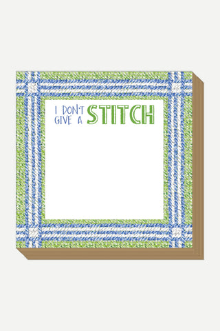 Rosanne Beck Collections Luxe Notepad, Handpainted I Don't Give A Stitch