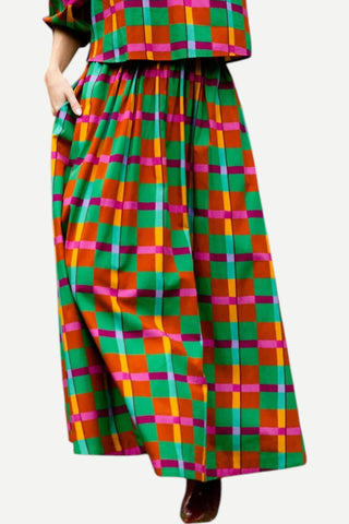 Double A Maeve Skirt, Holiday Tartan