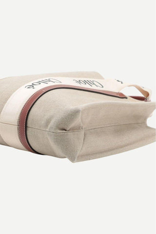 Chloé Woody Large Tote Bag, Beige