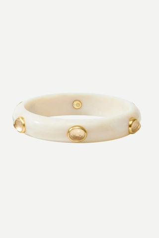 Julie Vos SMALL Carnaby Stone Bangle Bracelet, Iridescent Champagne JULIE VOS