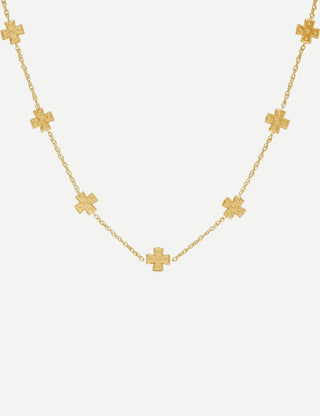 Julie Vos Malta Canterbury Delicate Station Necklace, Gold