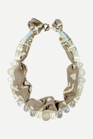 Twine & Twig Beaded Bandana Necklace, Glace