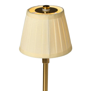 Two's Company Adjustable Gold LED Lamp, Pleated Shade TWO'S COMPANY
