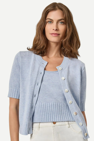 Lilla P Elbow Sleeve Button Cardigan, Clearwater LILLA P